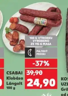 Kaufland Csabai klobása lángolt nabídka
