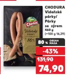 Kaufland Chodura vídeňské párky nabídka