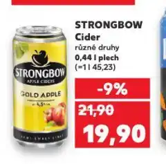 Kaufland Strongbow cider nabídka