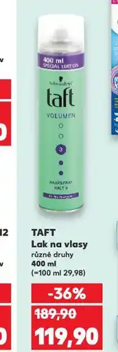 Kaufland Taft lak na vlasy nabídka