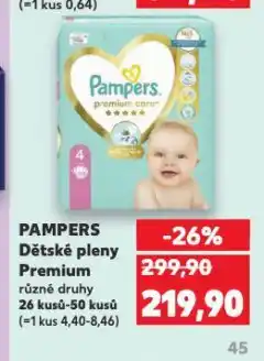 Kaufland Pampers dětské plenky nabídka