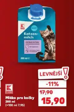 Kaufland Mléko pro kočky nabídka