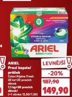 Kaufland Ariel prací kapsle nabídka