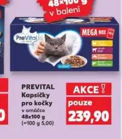 Kaufland Prevital kapsičky pro kočky nabídka