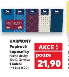 Kaufland Harmony papírové kapesníky nabídka