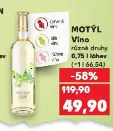 Kaufland Víno motýl nabídka