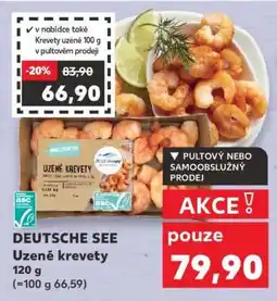 Kaufland DEUTSCHE SEE Uzené krevety nabídka