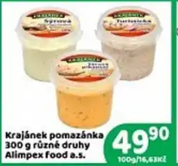 Brněnka Krajánek pomazánka různé druhy Alimpex food a.s. nabídka