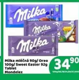 Brněnka Milka mléčná / Oreo nabídka