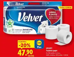 Lidl VELVET Toaletní papír, 8x 150 útržků nabídka