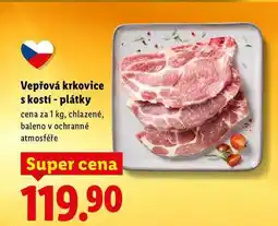 Lidl Vepřová krkovice s kostí - plátky, cena za nabídka
