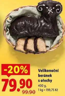 Lidl Velikonoční beránek s ořechy nabídka