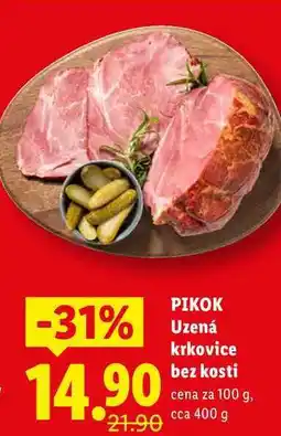 Lidl PIKOK Uzená krkovice bez kosti, cena za nabídka