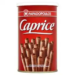 Lidl Papadopoulos Caprice Vídeňské oplatky s lískooříškovým a kakaovým krémem nabídka