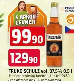 Trefa FRUKO SCHULZ vol. 37,5% 0,5 l Jindřichohradecký Tuzemák nabídka