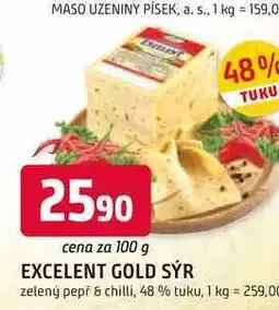 Trefa EXCELENT GOLD SÝR zelený pepř & chilli, 48 % tuku nabídka