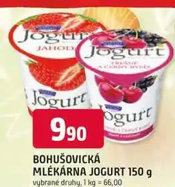 Trefa BOHUŠOVICKÁ MLÉKÁRNA JOGURT nabídka