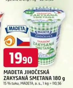 Trefa MADETA JIHOČESKÁ ZAKYSANÁ SMETANA 180 g 15% tuku nabídka
