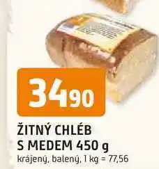 Trefa ŽITNÝ CHLÉB S MEDEM 450 g krájený, balený nabídka