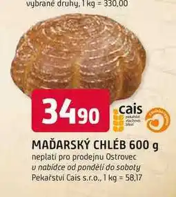 Trefa MAĎARSKÝ CHLÉB nabídka