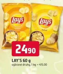 Trefa LAY'S 60 g vybrané druhy nabídka