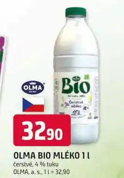 Trefa OLMA BIO MLÉKO 1l čerstvé, 4% tuku nabídka