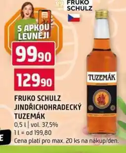 Terno FRUKO SCHULZ JINDŘICHOHRADECKÝ TUZEMÁK 0,5l vol. 37,5% nabídka