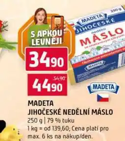 Terno MADETA JIHOČESKÉ NEDĚLNÍ MÁSLO 250 g 79% tuku nabídka