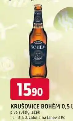 Trefa KRUŠOVICE BOHÉM 0,5 L pivo světlý ležák nabídka