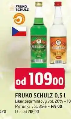Trefa FRUKO SCHULZ 0,5l Likér peprmintový vol. 20% nabídka