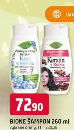 Trefa BIONE ŠAMPON 260 ml vybrané druhy nabídka