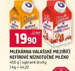 Terno MLÉKÁRNA VALAŠSKÉ MEZIŘÍČÍ KEFÍROVÉ NÍZKOTUČNÉ MLÉKO nabídka
