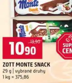 Terno ZOTT MONTE SNACK 29 g vybrané druhy nabídka