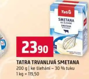 Terno TATRA TRVANLIVÁ SMETANA 200 g ke šlehání 30 % tuku nabídka