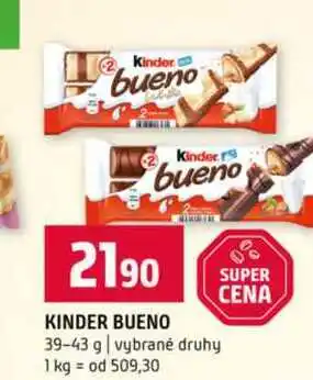 Terno KINDER BUENO 39-43 g vybrané druhy nabídka