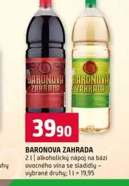 Terno BARONOVA ZAHRADA 2l alkoholický nápoj na bázi ovocného vína se sladidly vybrané druhy nabídka