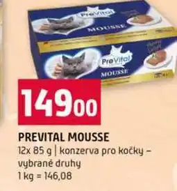 Terno PREVITAL MOUSSE 12x 85 g konzerva pro kočky vybrané druhy nabídka