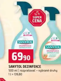 Terno SANYTOL DEZINFEKCE VERZALNOSTIC 500 ml rozprašovač vybrané druhy nabídka