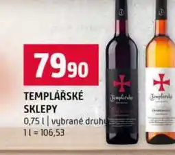 Terno TEMPLÁŘSKÉ SKLEPY 0,75 vybrané druhe nabídka