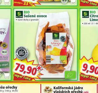 Norma Bio sušené ovoce nabídka