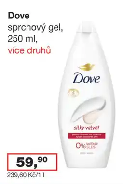 Ráj drogerie Dove sprchový gel nabídka