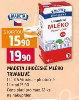Terno MADETA Jihočeské Mléko trvanlivé nabídka