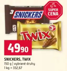 Terno Snickers, Twix nabídka