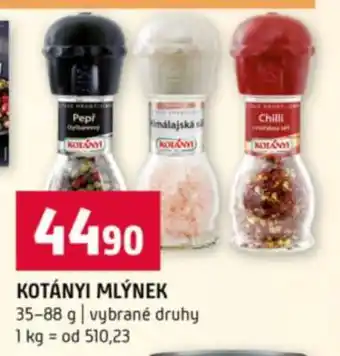 Terno Kotányi Mlýnek nabídka