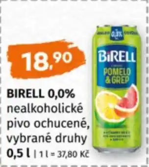 Terno BIRELL 0,0% nealkoholické pivo ochucené, vybrané druhy nabídka