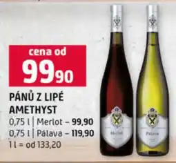 Terno PÁNŮ Z LIPÉ AMETHYST Merlot nabídka
