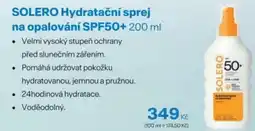 Benu SOLERO Hydratační sprej na opalování SPF50+ nabídka