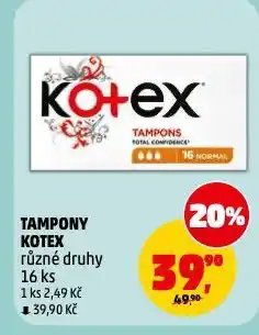Penny Market Kotex tampony nabídka
