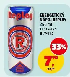 Penny Market Replay energetický nápoj nabídka