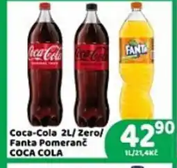 Brněnka Coca-Cola Zero/ Fanta Pomeranč nabídka